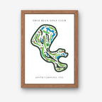 True Blue Golf Club Golf Course Prints, South Carolina, Golf Map Artwork