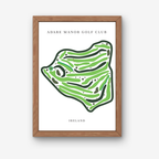 Adare Manor Golf Club, Golf Course Prints, Ireland, Golf Map Artwork