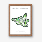 Erin Hills Golf Course Print, Wisconsin, Golf Map Artworks