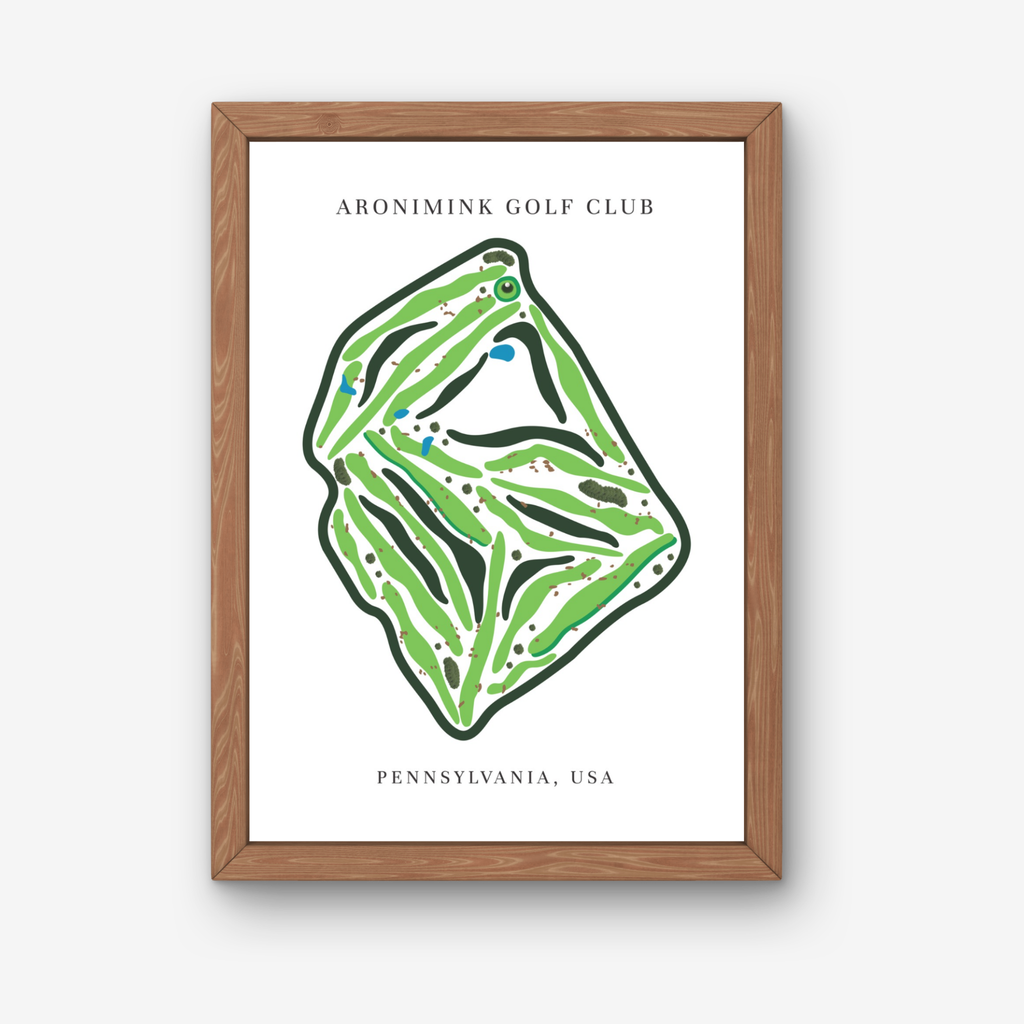 Aronimink Golf Club Golf Course Prints, Pennsylvania, Golf Map Artwork
