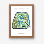 Seminole Golf Club Golf Course Prints, Florida, Golf Map Artwork