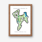 Pinehurst Resort #8 Golf Course Prints, North Carolina, Golf Map Artwork