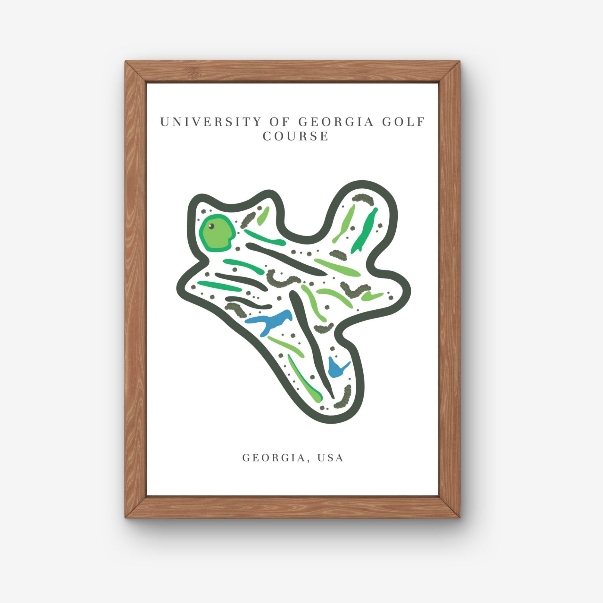 University of Georgia Golf Course Print, Georgia