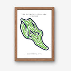The Olympic Club Lake Course Golf Course Prints, California, Golf Map Artwork