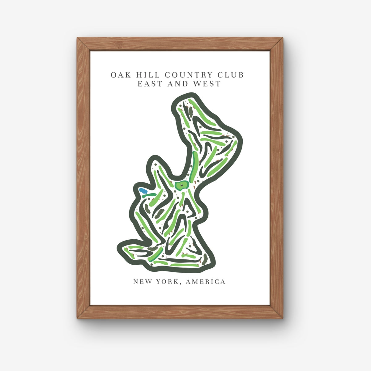 Oak Hill Country Club East & West, Golf Course Print, New York