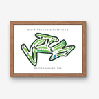 Mid Pines Inn Golf Club Course Print, North Carolina, Golf Map Artworks