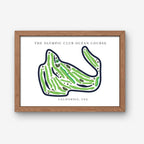 The Olympic Club Ocean Course Golf Course Prints, California, Golf Map Artwork