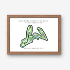 Biltmore Forest Country Club Golf Course Print, North Carolina, Golf Map Artworks