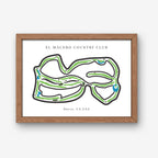 El Macero Country Club Golf Course Prints, California, Golf Map Artwork