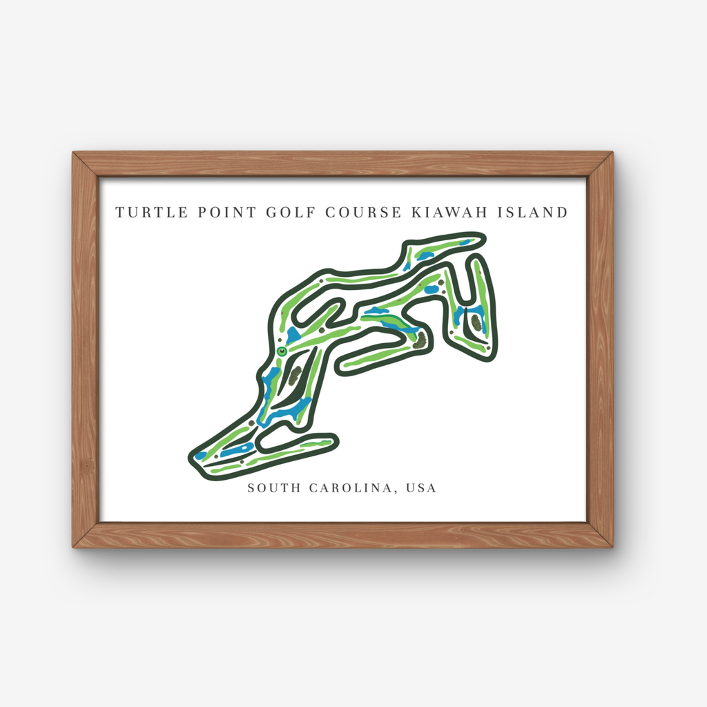 Turtle Point Golf Course Golf Course Prints, South Carolina, Golf Map Artwork
