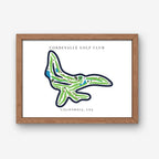 CordeValle Golf Club Golf Course Prints, California, Golf Map Artwork