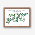 Cougar Point Golf Club House Golf Course Prints, South Carolina, Golf Map Artwork