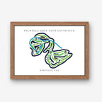Valhalla Golf Club Golf Course Prints, Kentucky, Golf Map Artwork