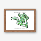 Myopia Hunt Club Golf Course Prints, Massachusetts, Golf Map Artwork