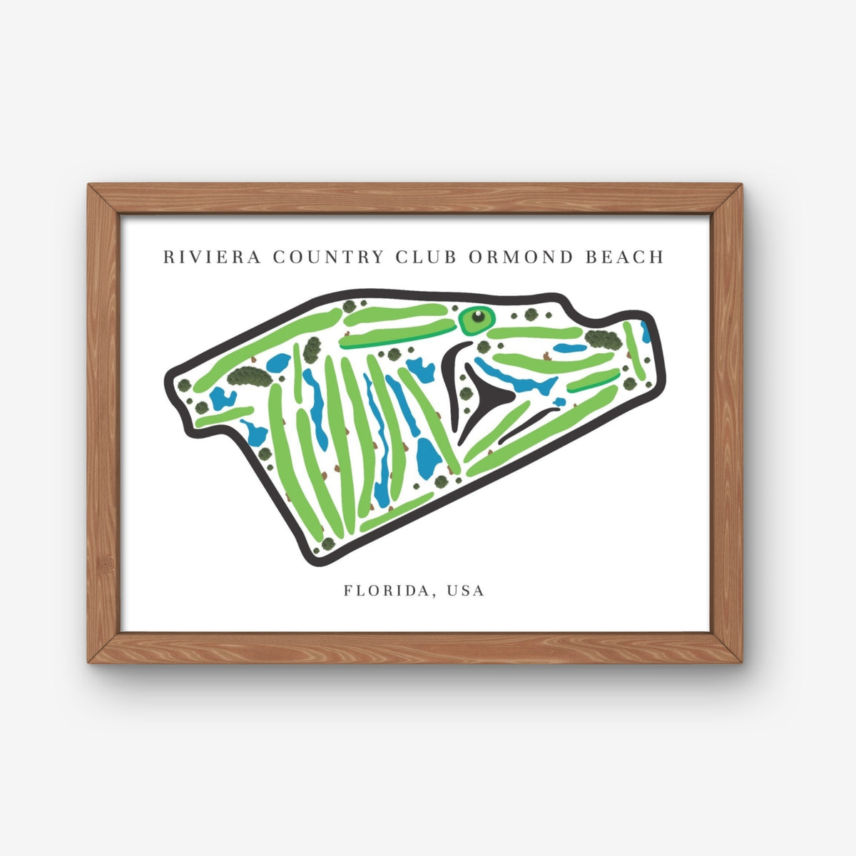 Riviera Country Club Golf Course Prints, Florida, Golf Map Artwork