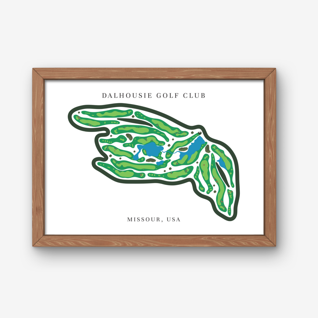 Dalhousie Golf Club Golf Course Prints, Missouri, Golf Map Artwork