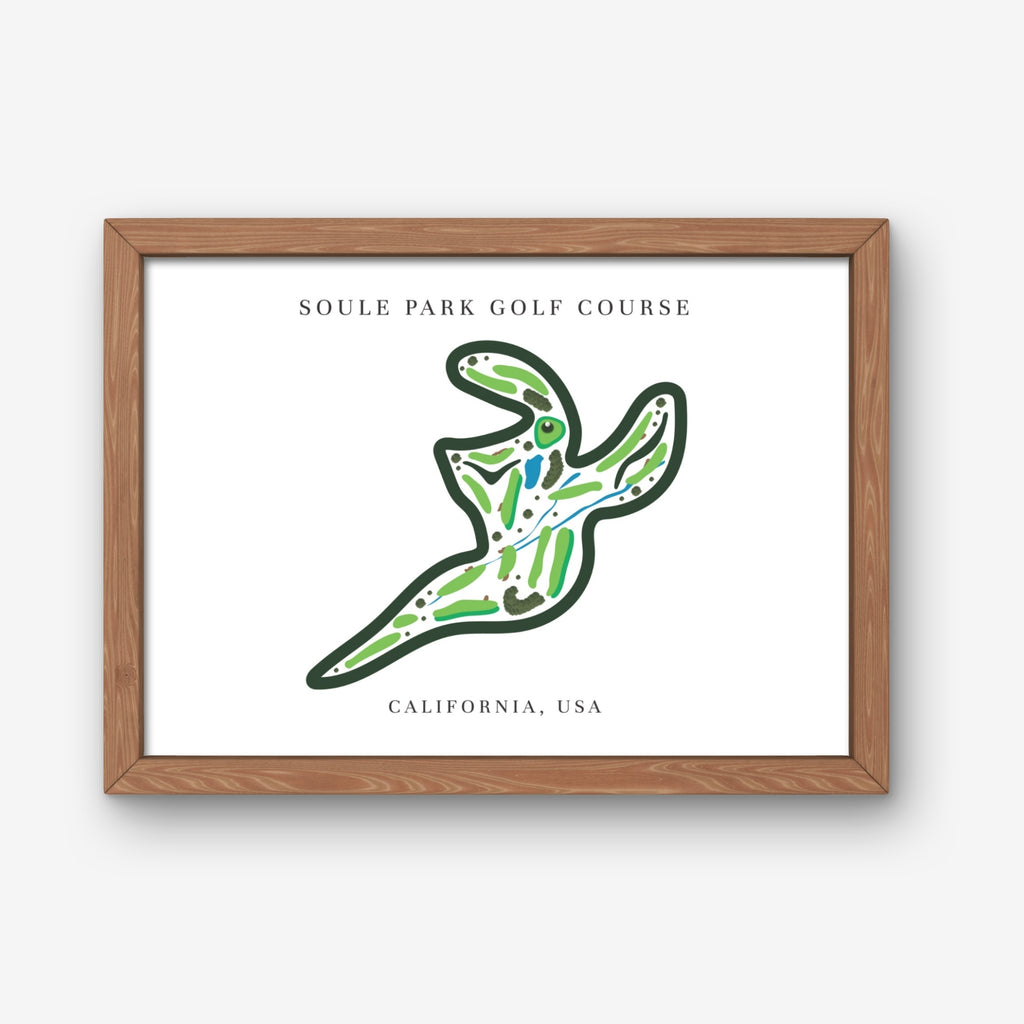 Soule Park Golf Course Print, California, Golf Map Artworks