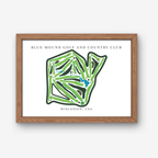 Blue Mound Golf and Country Club Golf Course Prints, Wisconsin, Golf Map Artwork