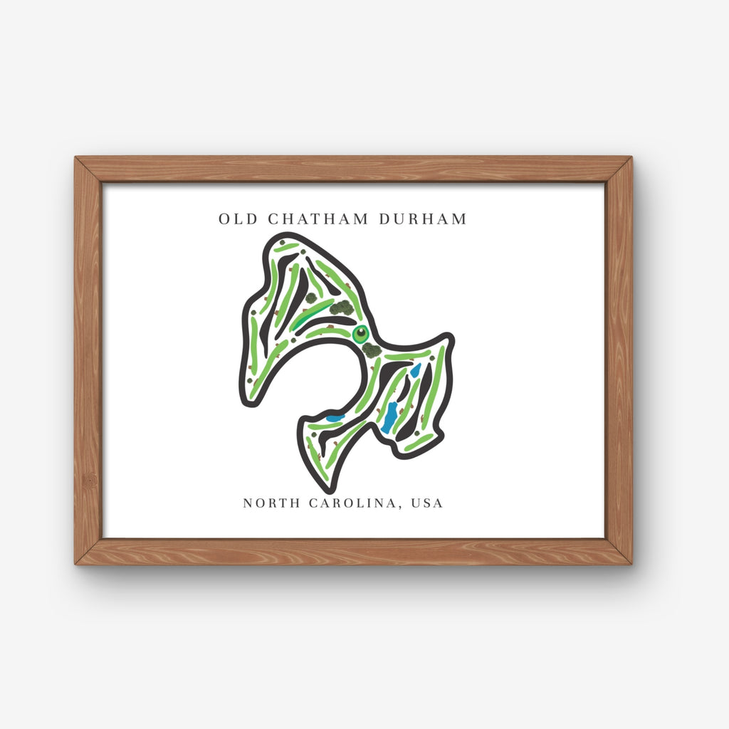 Old Chatham Golf Course Prints, North Carolina, Golf Map Artwork