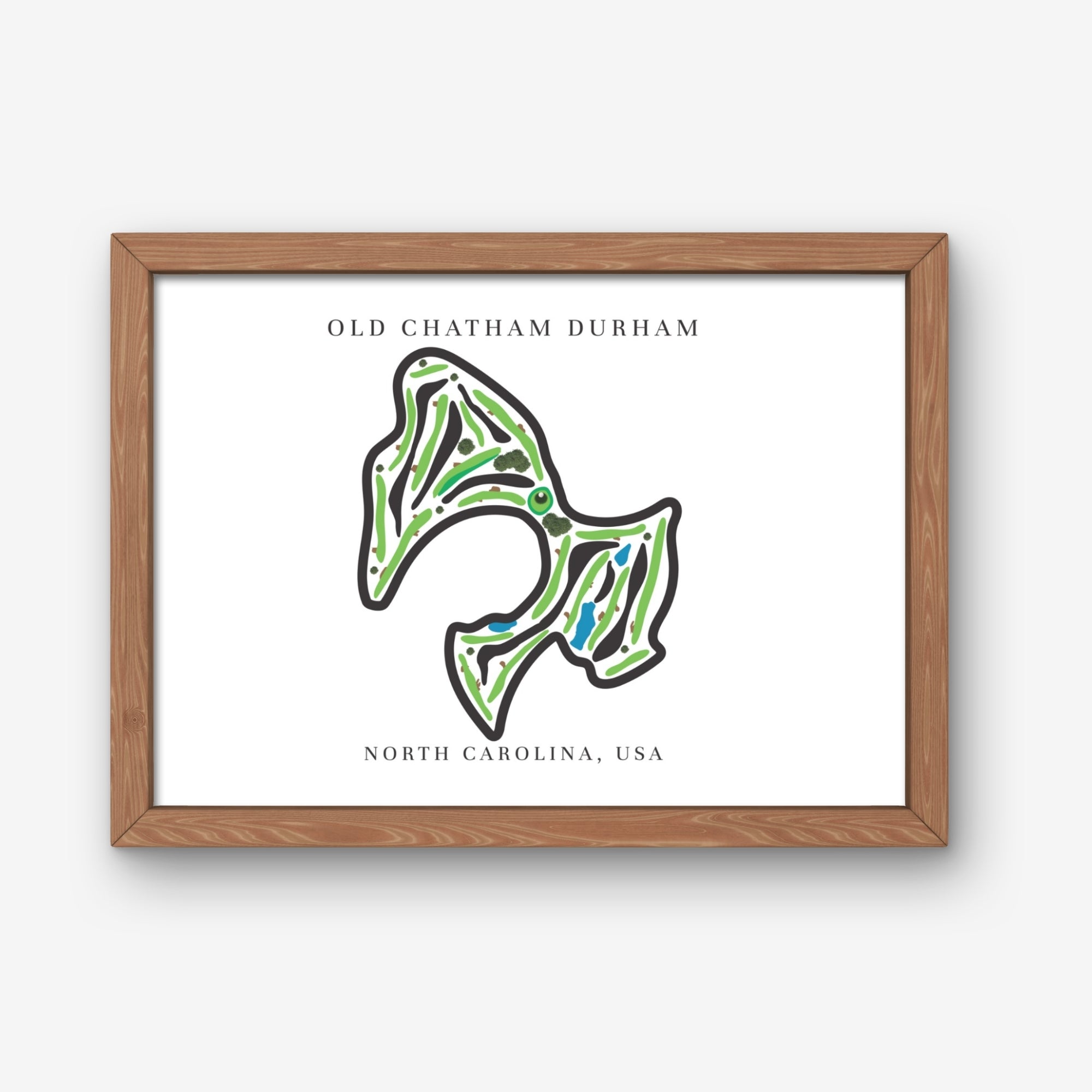 Old Chatham Golf Course Prints, North Carolina, Golf Map Artwork