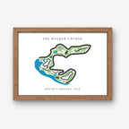 The Walker Course Golf Course Prints, South Carolina, Golf Map Artwork