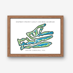 Osprey Point Golf Course Golf Course Prints, South Carolina, Golf Map Artwork