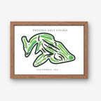 Presidio Golf Course Print, California, Golf Map Artworks