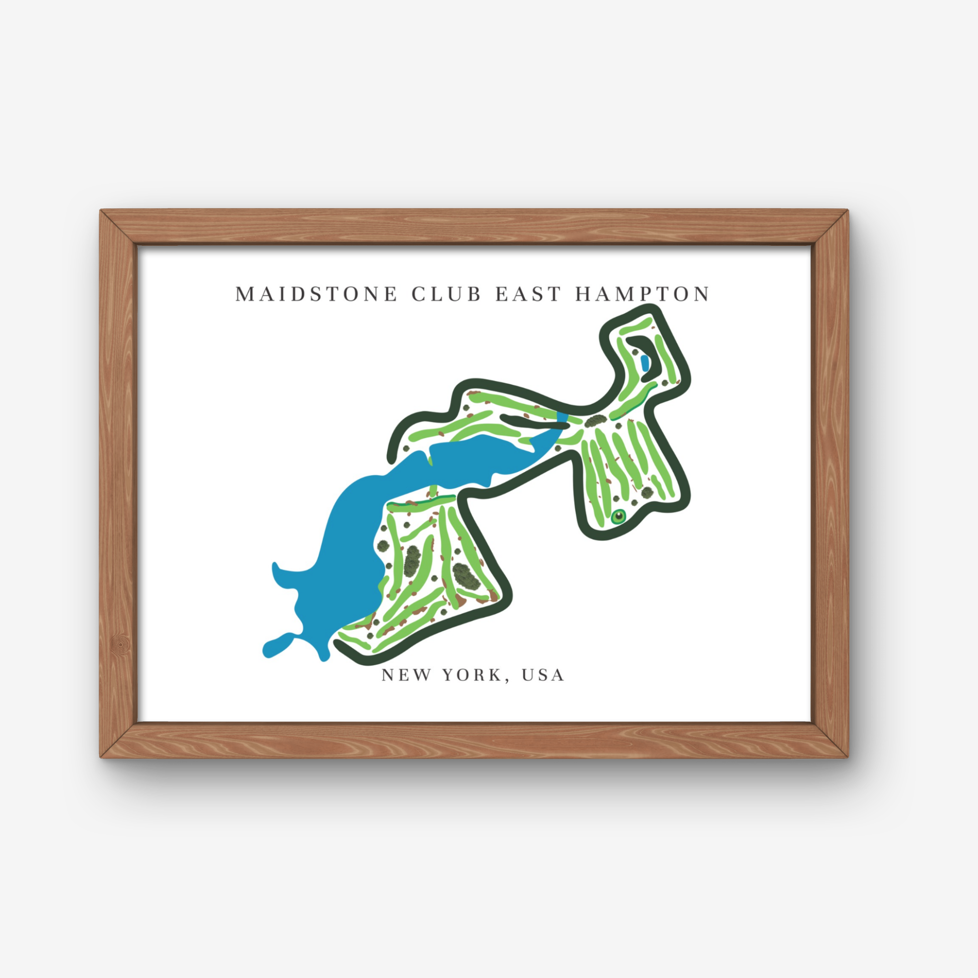 Maidstone Club Golf Course Prints, New York, Golf Map Artwork