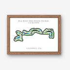 PGA West Mountain Golf Course Print, California, Golf Map Artworks
