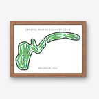 Crystal Downs Country Club Golf Course Prints, Michigan, Golf Map Artwork