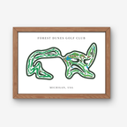 Forest Dunes Golf Club Golf Course Prints, Michigan, Golf Map Artwork