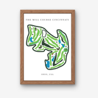 The Mill Course Golf Course Prints, Ohio, Golf Map Artwork