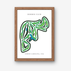 Dormie Club Golf Course Prints, North Carolina, Golf Map Artwork