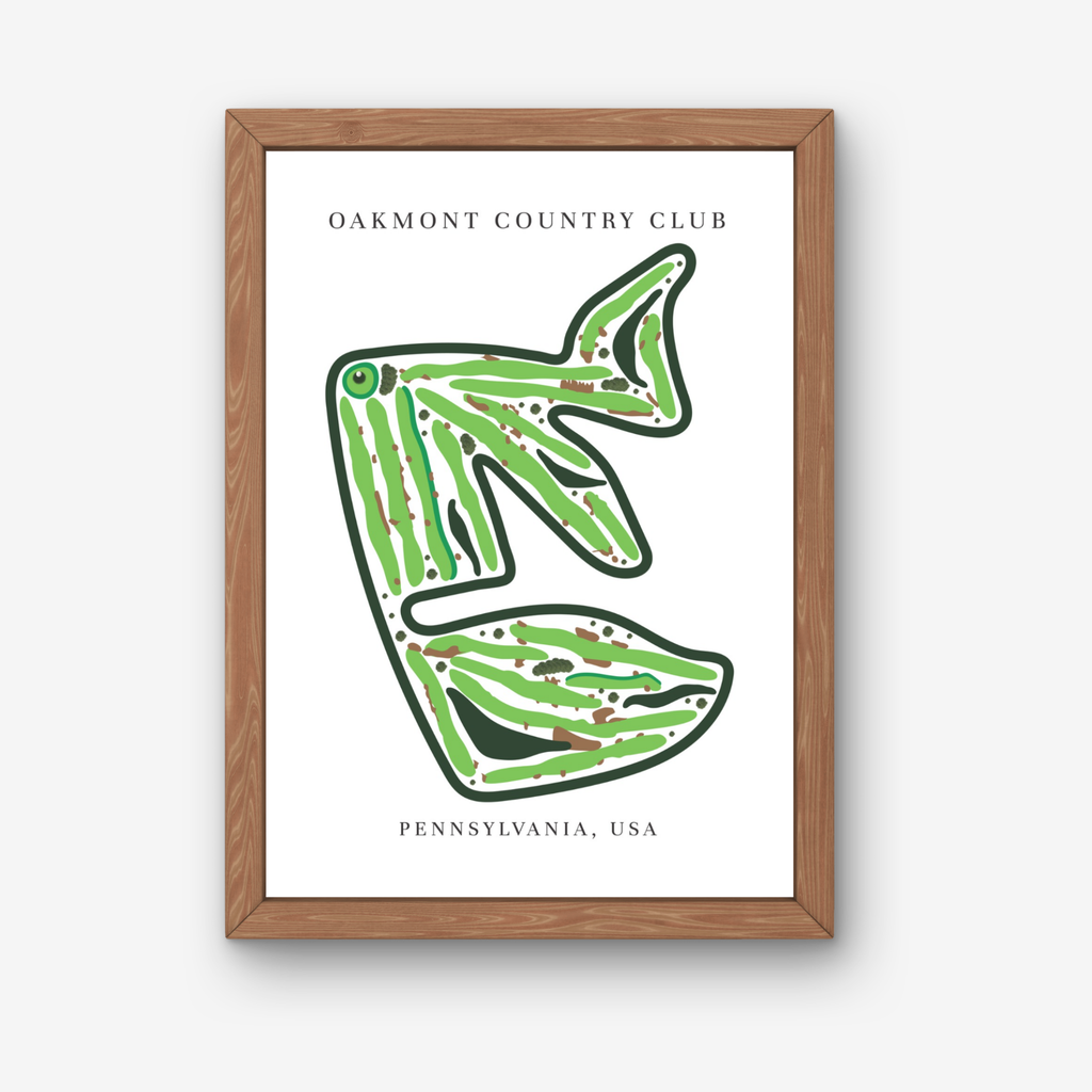 Oakmont Country Club Golf Course Prints, Pennsylvania, Golf Map Artwork
