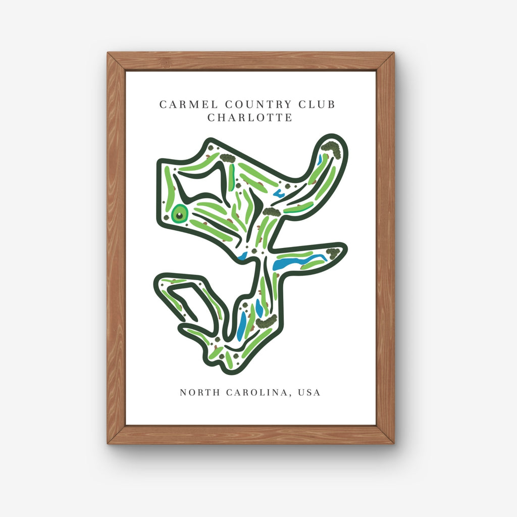 Carmel Country Club Golf Course Print, North Carolina, Golf Map artworks