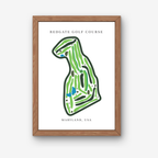 Redgate Golf Course Prints, Maryland, Golf Map Artwork