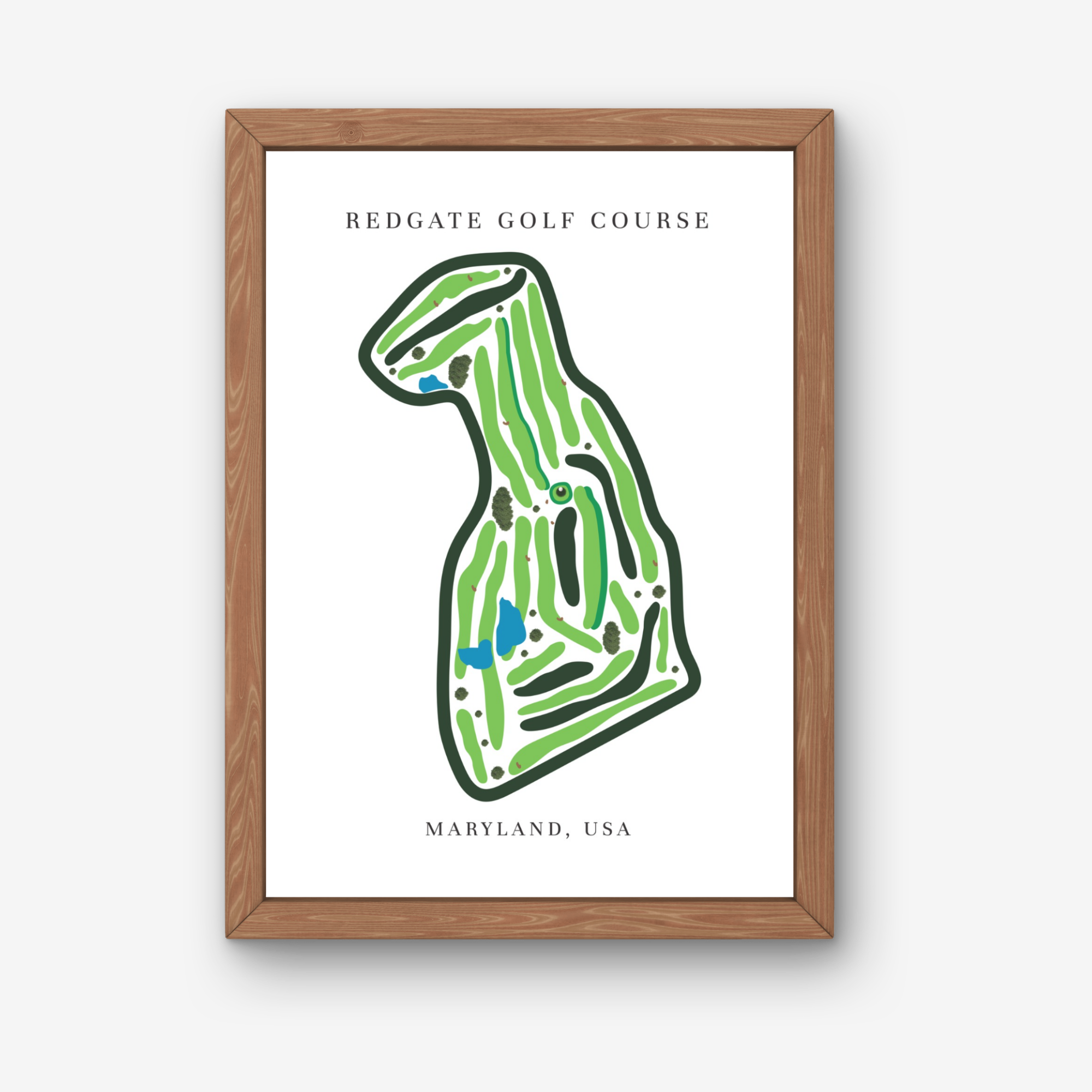 Redgate Golf Course Prints, Maryland, Golf Map Artwork