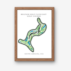 Belfair Golf Club East Golf Course Prints, South Carolina, Golf Map Artwork