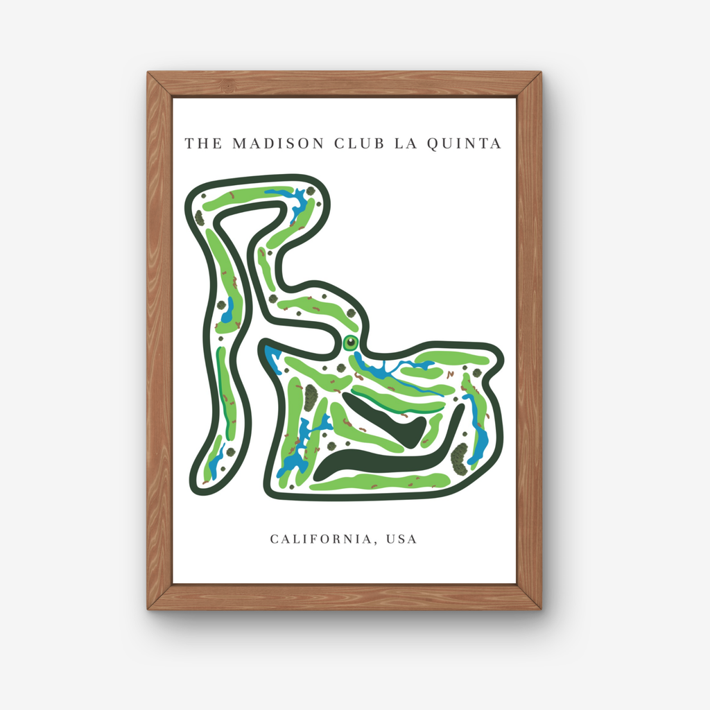 The Madison Club Golf Course Prints, California, Golf Map Artwork