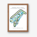 Robert Trent Jones Oceanfront Golf Course Prints, South Carolina, Golf Map Artwork