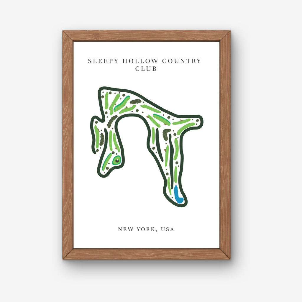 Sleepy Hollow Country Club Golf Course Print, New York, Golf Map artworks