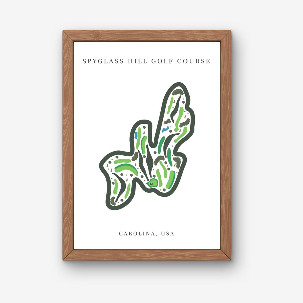 Spyglass Hill Golf Course Print, California, Golf Map Artworks