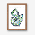 Disney's Lake Buena Vista Golf Course Prints, Florida, Golf Map Artwork