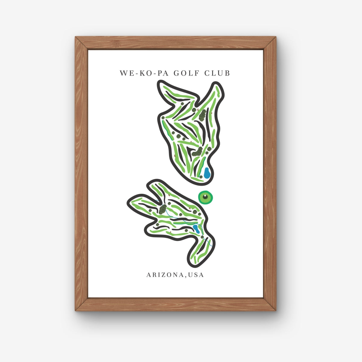 WE-KO-PA Golf Club Golf Course Prints, Arizona, Golf Map Artwork