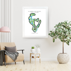 Custom Golf Course Map Print for Golf Lovers