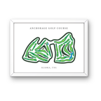 Anchorage Golf Courses Golf Course Print Alaska , Golf Map Artwork