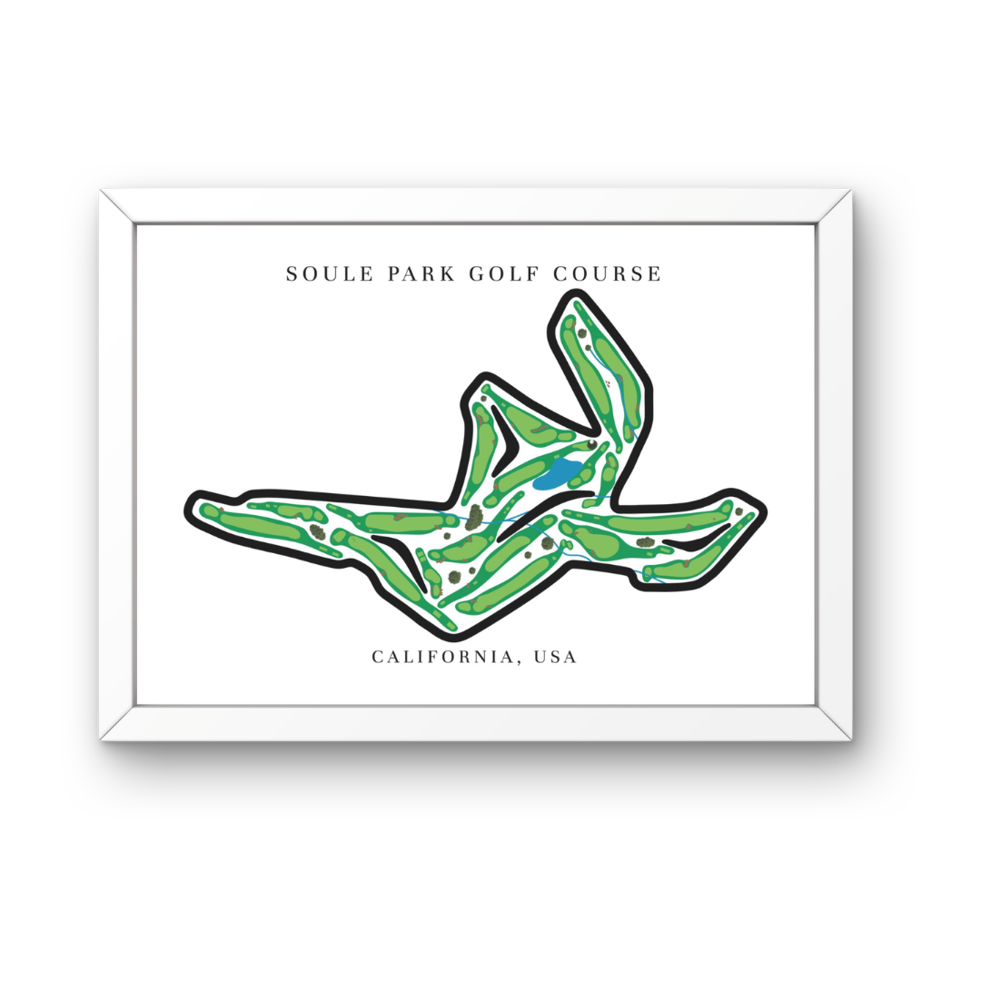 Soule Park Golf Course Print, California, Golf Map Artworks