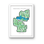 Firestone Country Club Golf Course Prints, Ohio, Golf Map Artwork