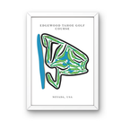 Edgewood Tahoe Golf Course Prints, Nevada, Golf Map Artwork