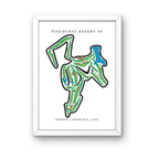 Pinehurst Resort #8 Golf Course Prints, North Carolina, Golf Map Artwork